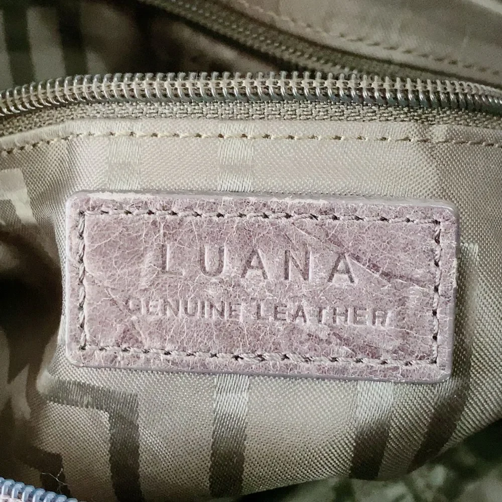 Luana‎ Embossed Calf Leather Bag, Charcoal Grey